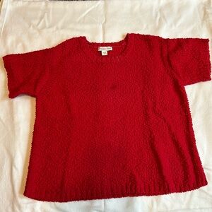 Coldwater Creek short sleeved sweater. 100% cotton.